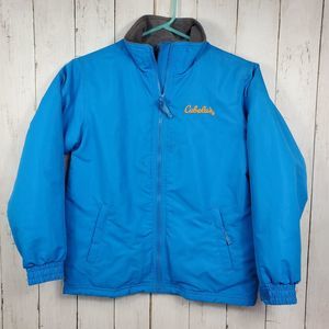 Cabelas Youth Boys Ocean Blue Full Zip Insulated Jacket Size M Medium
